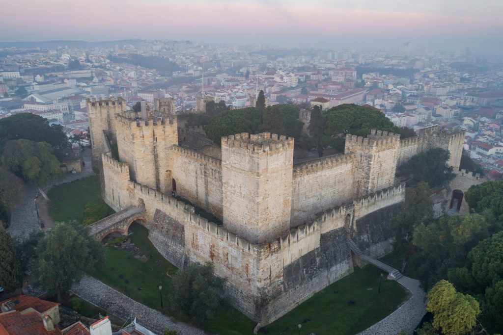 Lisbon Castle aerial view
